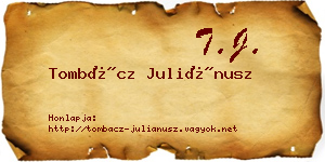 Tombácz Juliánusz névjegykártya